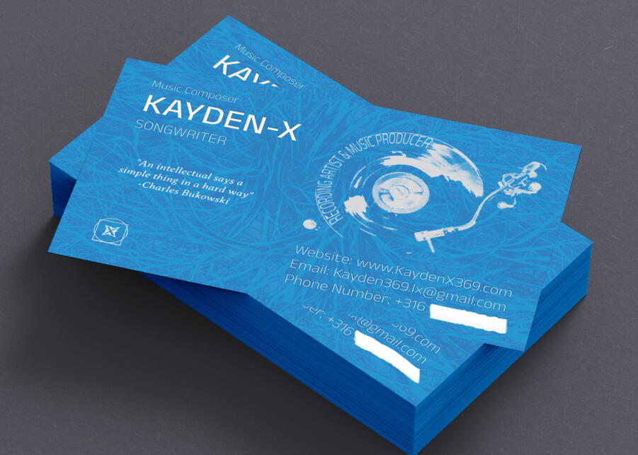 Custom business card design by Larry Xiao